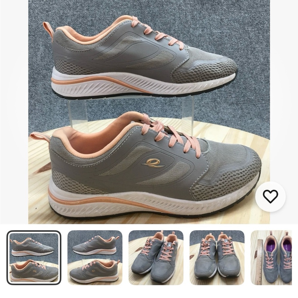 Gray and Pink Athletic Shoes